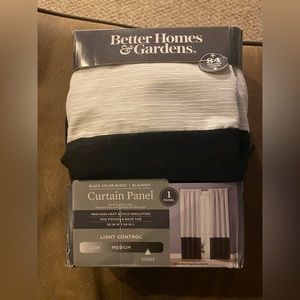 Single Panel Black and White curtain